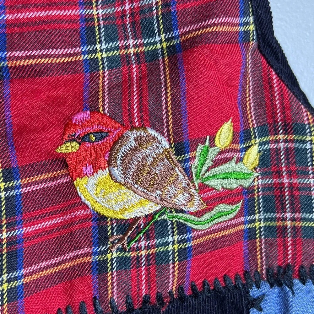 Blair Patchwork Vest 90s Vintage Women's S Cottagecore Corduroy